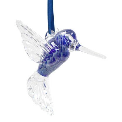 Blown-Glass Hanging Hummingbird