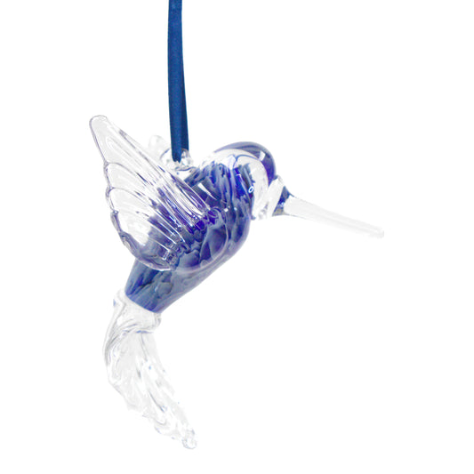 Blown-Glass Hanging Hummingbird