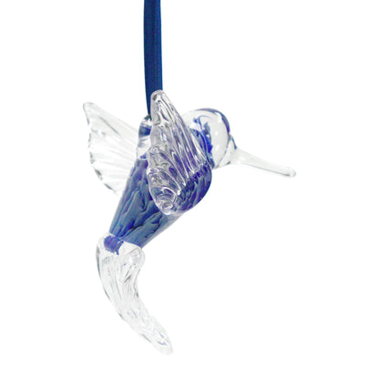Blown-Glass Hanging Hummingbird