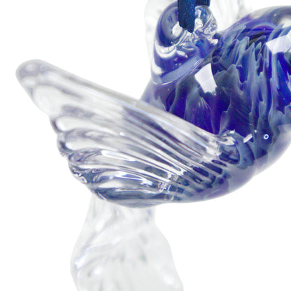 Blown-Glass Hanging Hummingbird