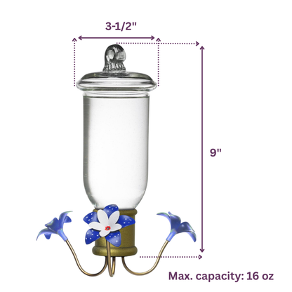 Blue Botella Brilliance Hummingbird Feeder