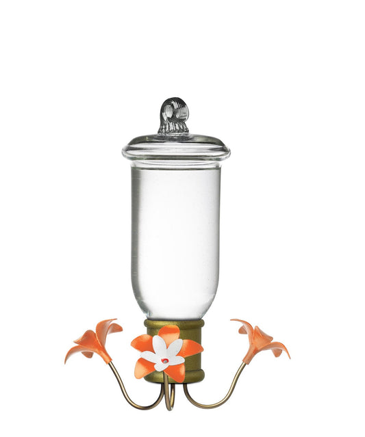 Clear Botella Brilliance Hummingbird Feeder